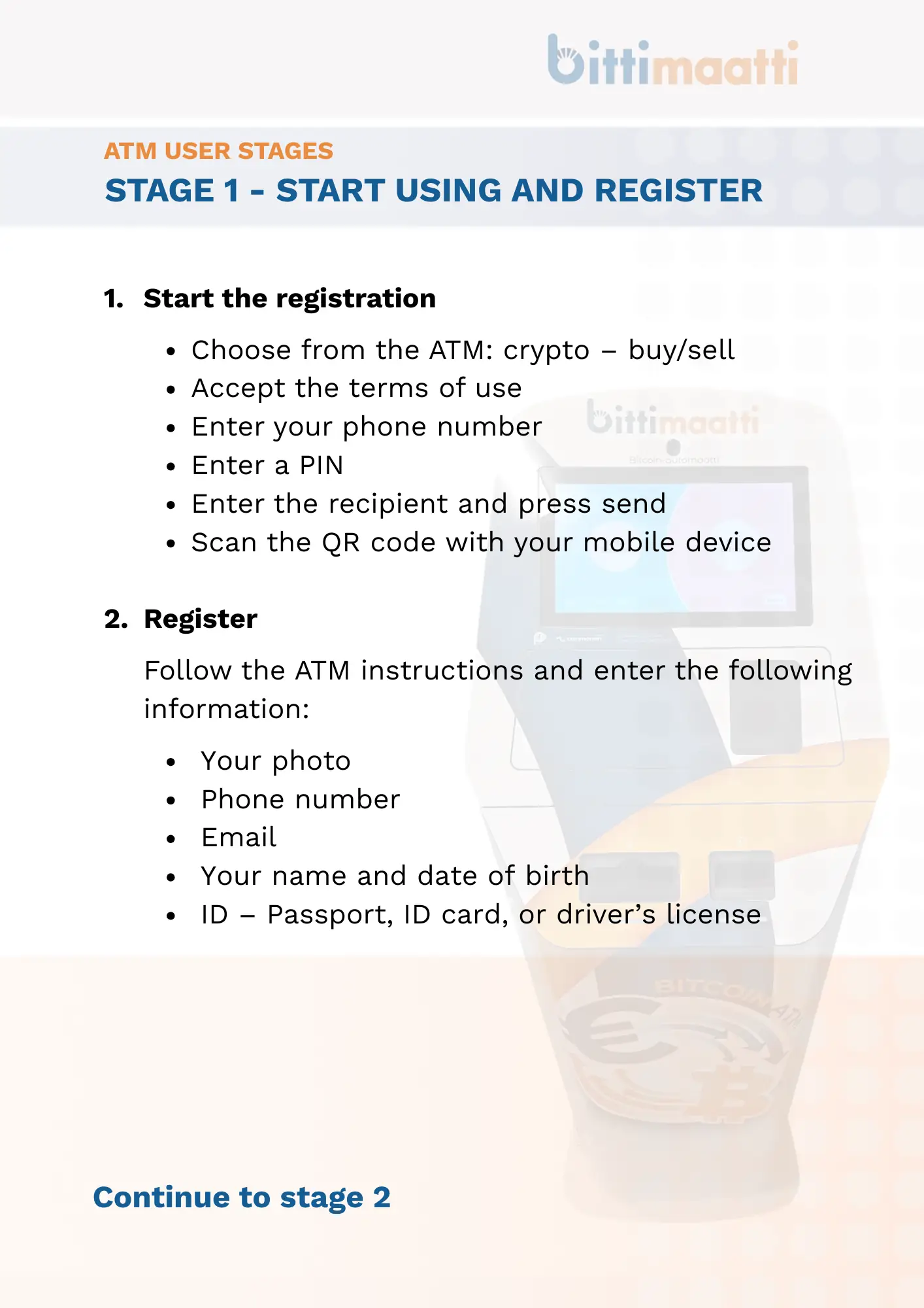 Bittimaatti user instructions 1