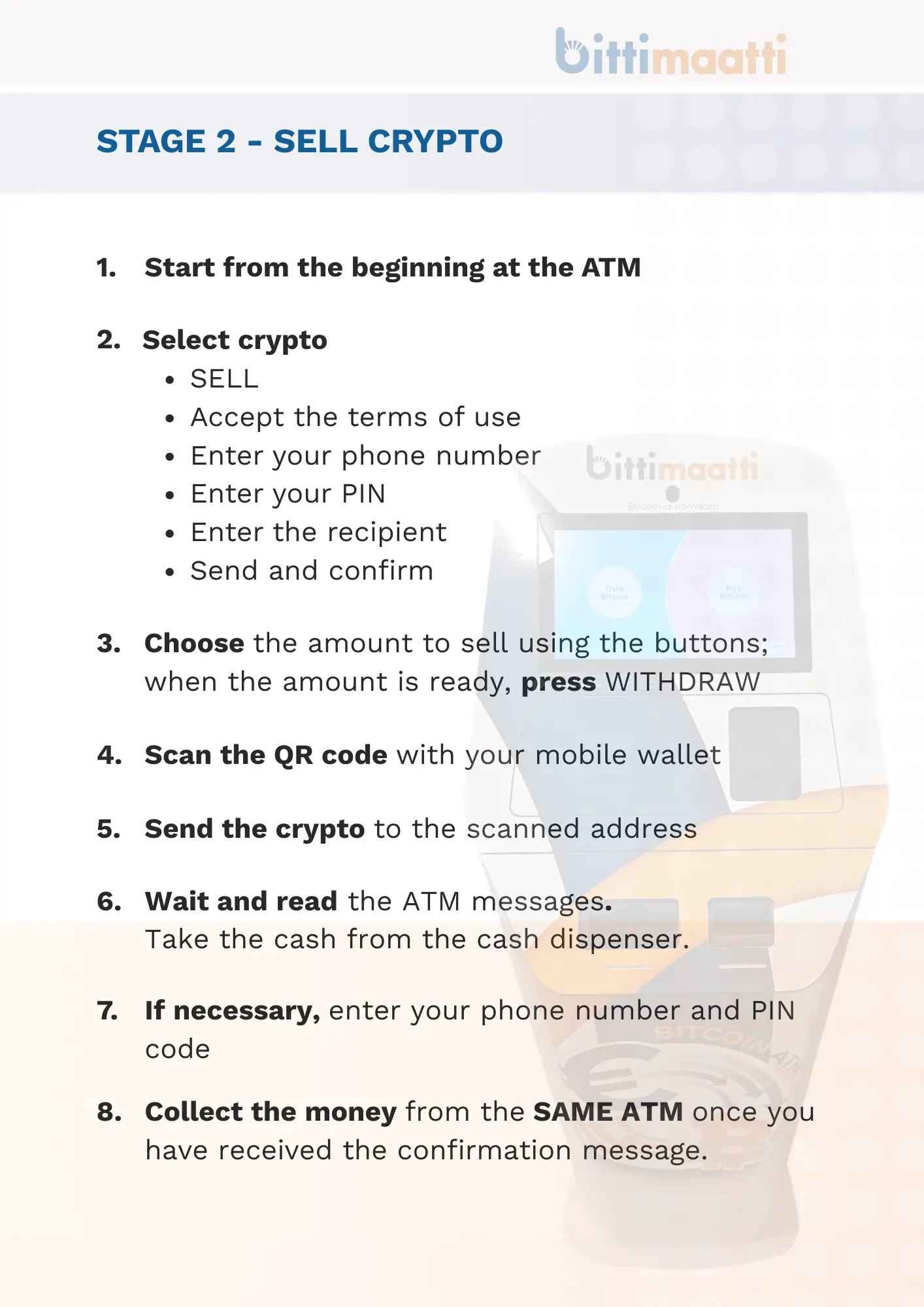 Bittimaatti user instructions 3