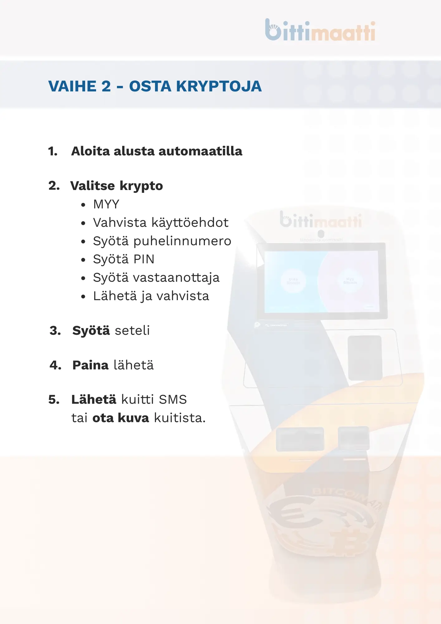 Bittimaatti käyttöohje 2