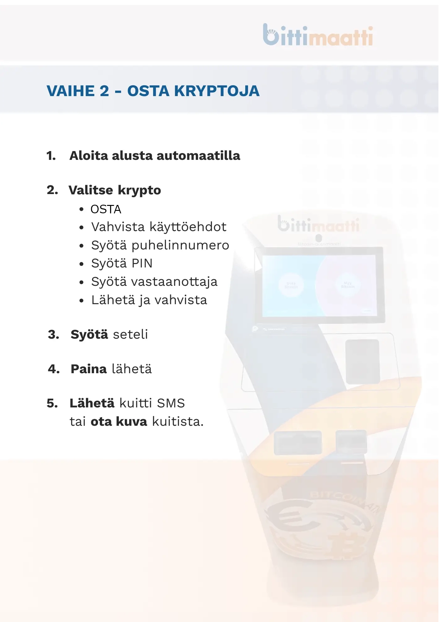 Bittimaatti käyttöohje 2